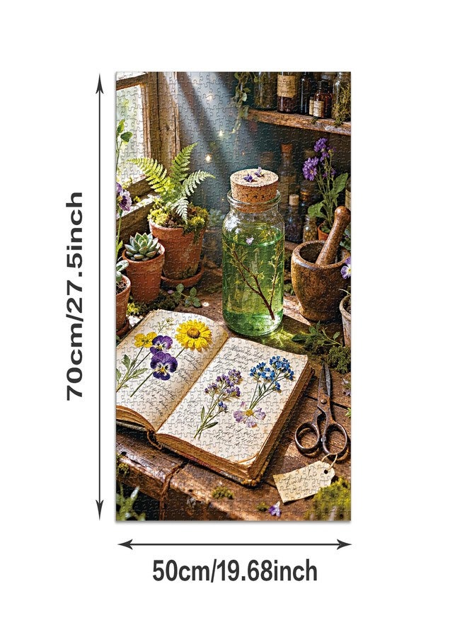 Cafly Family Jigsaw Puzzles for Adults 1000 Pieces, Challenging Fun Puzzles Stunning Art Wall Decor, Gift for Adult Puzzle Lovers, Poster Included, Plant Research C0831 - Image 4